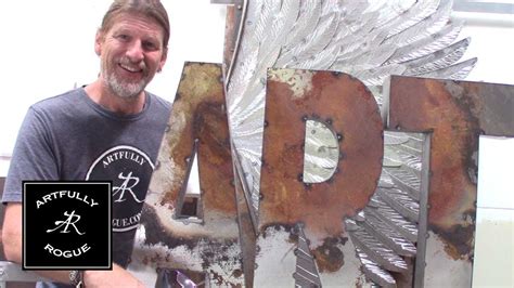 cutting letters out of sheet metal|How to make Industrial Metal Letters .